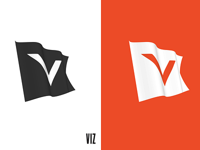 VIZ Rebrand bold branding branding design condensed dimensional flag icon identity identity design logo media movement