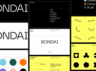 BONDAI Brand Identity pt 2 branding branding design business card guidelines iconography icons identity incubator letterhead paper system product system tech tech logo typography visual identity