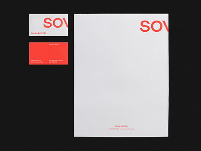 Sovos Visual Identity branding business card identity identity system letterhead logo red sovos sovos brands stationary visual identity