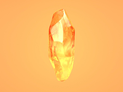 Weekly render 01 3d amber arnold crystal gem lighting maya orange render shading yellow