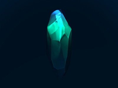 Weekly render 03 3d arnold blue crystal gem green labradorite maya peacock render shading