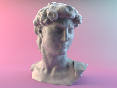 Sirène 3d aiskin arnold head marble maya procedural sculpture shader shading sss texturing