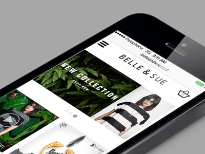 Belle & Sue Mobile Site Redesign bellesue ecommerce fashion iphone mobile redesign shopping store ui ux web web design