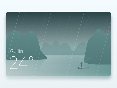 Weather Banner Card Rainy
