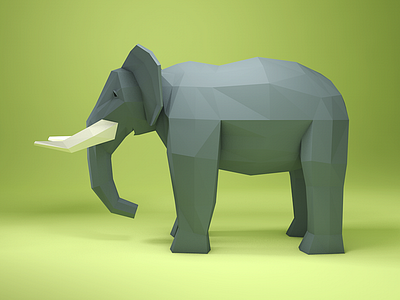 Elephant Low Poly