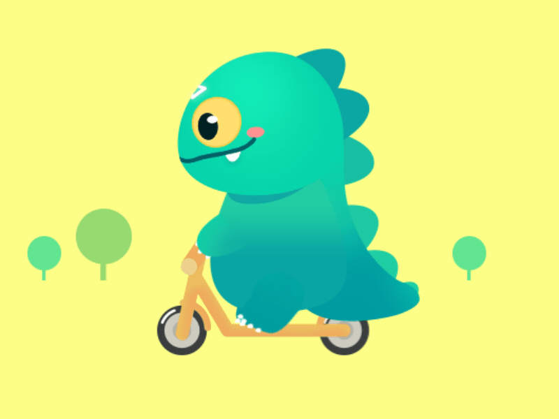 Dino Scooter loading loop motion