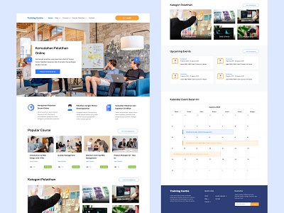 Online Traing Center Ver. 1 app blue design figma training training center ui ui design uidesign uiux web design webdesign website websites