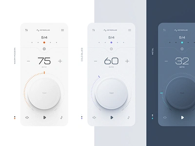 MetroPulse Metronome app clean color color scheme light minimal minimalism minimalistic mobile app ui ui design ux