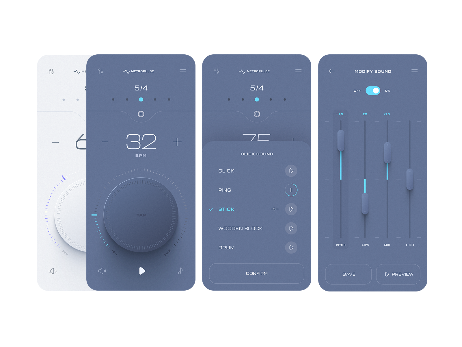 MetroPulse Metronome Screens II by Mik Skuza on Dribbble