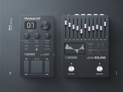 Another Guitar Effects Shot boss effects design figma free illustration frieebie guitar guitar effects illustration made in figma music neumorphic neumorphism product design skeuomorph app skeuomorphic skeuomorphism sound stompbox vector vector graphic