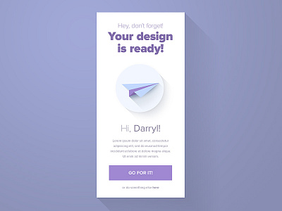 Simple notification #1 design flat long mailing notification purple shadow simple violet