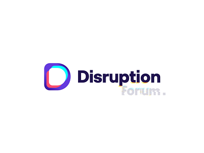 Disruption Forum Logo Animation ae after effects animation disruption forum event glitch glitchy animation logo logo design netguru