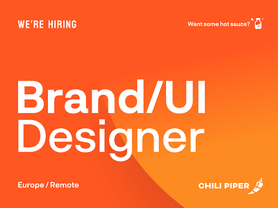 We're hiring! Brand/UI Designer brand designer hiring ui designer