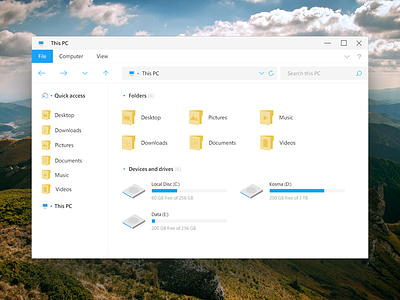 Windows File Explorer (Windows Style from my dream)