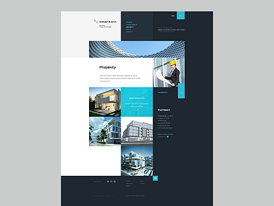 Constravia Projects Page architecture blue construction flat new redesign sharp site webdesign