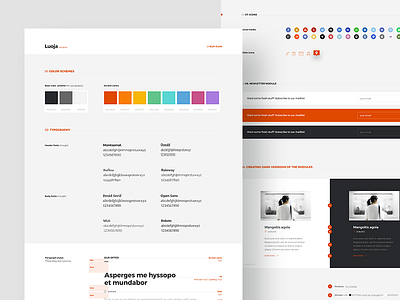 UI Styleguide colors contrast guide styleguide template typo typography