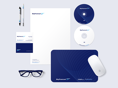 SF - visual identity blue brand identity brand manual branding design financial identity light logo logo design mood sky