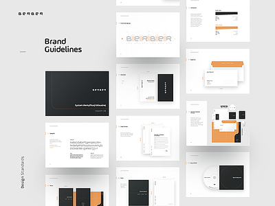 Berber Branding agency black brand guidelines branding logo orange