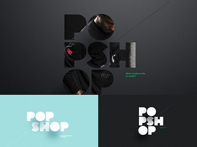 PopLogo (custom) branding custom dark fashion letters logo typo typography