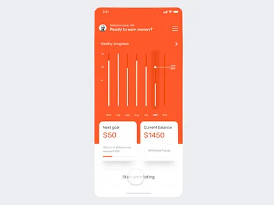 Data Annotation Platform App Animation II animation application branding illustration iphone x machine learning minimal mobile motion motion design netguru orange print product design prototype typography web design