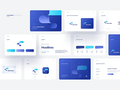 CBrand 2019 blue brand brand book cards design flat logo manual minimal minimalism netguru rounded shadows simple typography ui vector