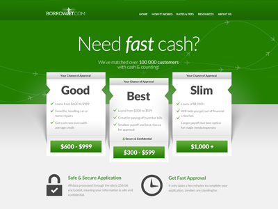 1st part big cash fast green landing page simple