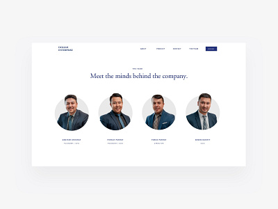 Dollan Enterprise / Team Page ui ux web design website