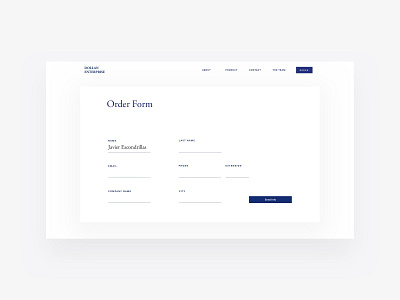 Dollan Enterprise / Order form order ui ux web web design