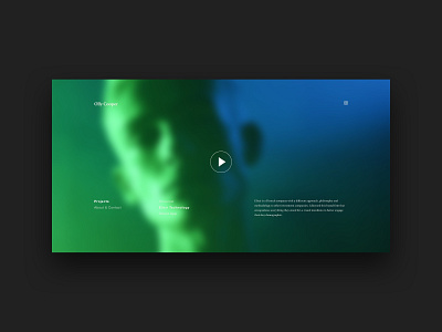 Olly Cooper / Video Information page art direction design typography ui ux web design