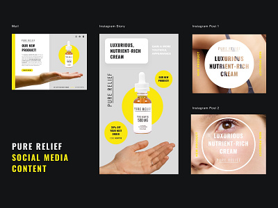 Pure Relief / Social Media Content banner ad content design socialmedia