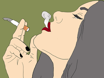 Woman with cigarettes