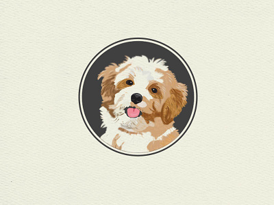 Dog Face Illustration Logo Design