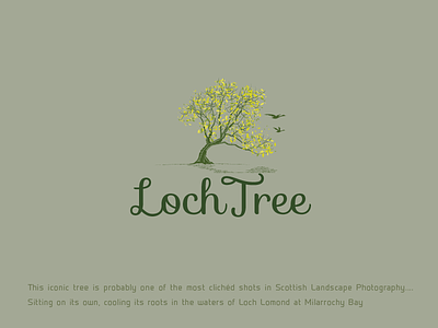Loch Tree adventure background design illustration loch logo nature season tree vector