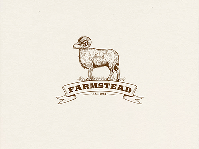 Farmstead animal background branding design illustration logo nature season vector