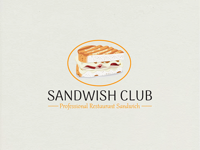 Sandwish Club logo background design illustration logo logodesign sandwich simple web