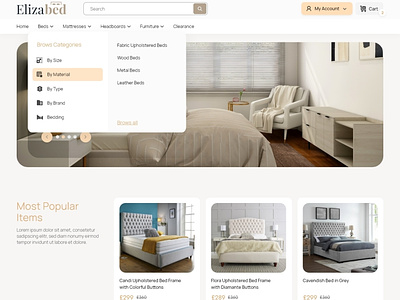 E-commerce furniture website landing page ui design web design web ui
