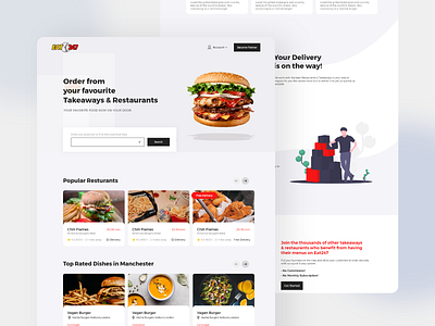 Food - Landing Page Concept food landing page restaurant ui ui design web design web ui