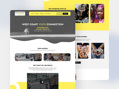 WestCoastYouth - Landing Page landing page ui ui design web design web ui