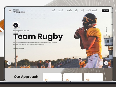 Rugby Team - Landing Page design landing page ui ui design web design web ui