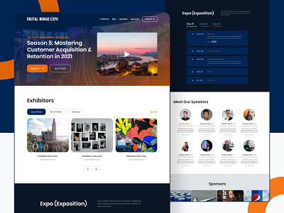 Expo branding design landing page ui ui design web design web ui