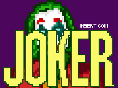 JOKER 80s arcade design illustration joker movie pixel art vector video games video games art vintage