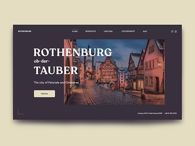 Rothenburg-ob-der-Tauber bavaria colorful mainpage rothenburg traveling ui webdesign website