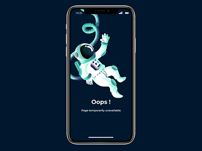 Unavailable 404 astronaut branding character design draw illustration mobile mobile app mobile application mobile design mobile ui not found ui unavailable