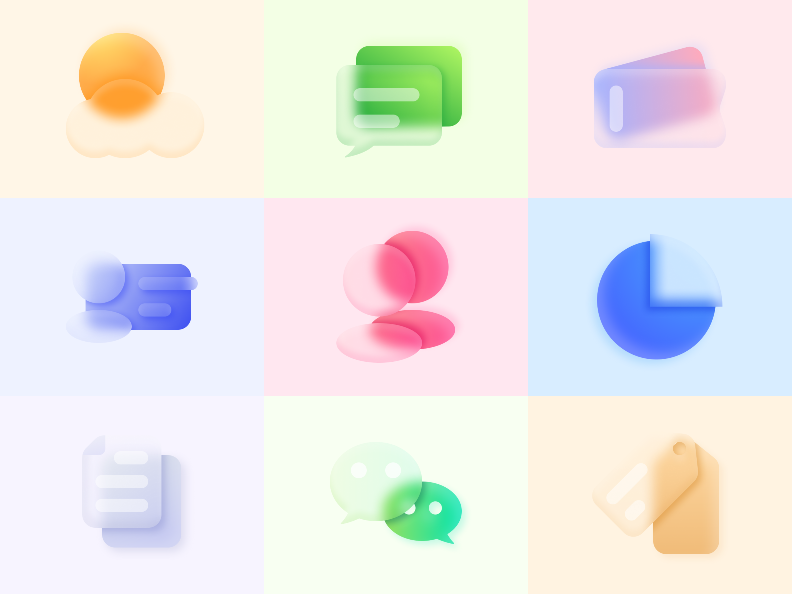 Frosted glass style icon by Moogle on Dribbble