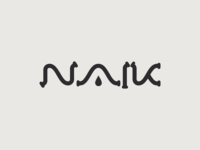 NAIK Plumbing Company Logo app branding company design drop graphic design illustration logo plumbing typography vector water