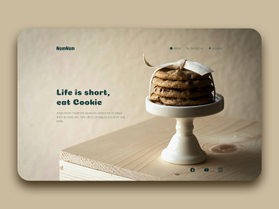 Cookie landing page web design