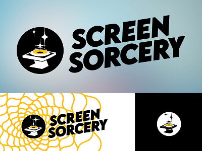 Screen Sorcery - Personal Logo circular eye logo logo design magic monitor personal branding personal logo screen sorcery sparkles wavey wavy wizardry