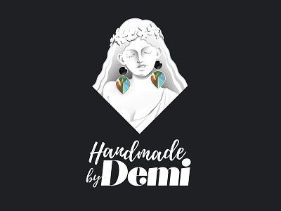 Handmade by Demi affinity designer handmade illustration jewellery logo logo design vector