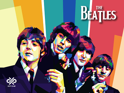 The Beatles colorful colorful art design fanart illustration illustration art illustration design popart the beatles vector wpap