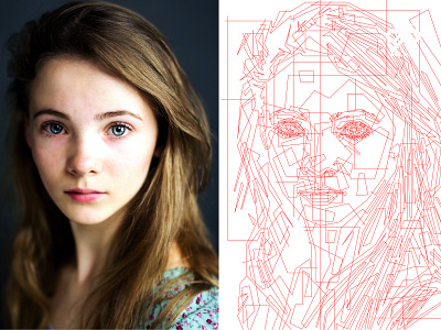 Freya Allan Faceting Process of WPAP Art